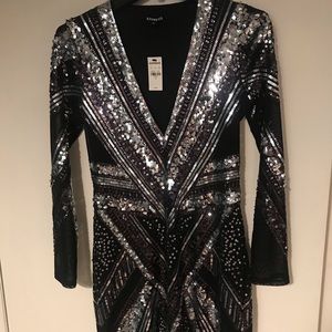 Express sequin mini dress